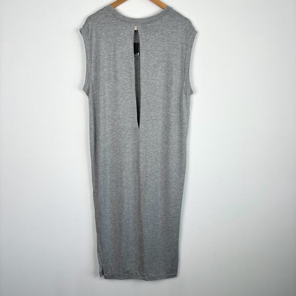 NWT Urban Outfitters‎ Silence + Noise Gray Open Back Midi T-Shirt Dress - Picture 2 of 4